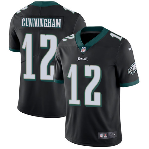 Nike Eagles #12 Randall Cunningham Black Alternate Men's Stitched NFL Vapor Untouchable Limited Jersey